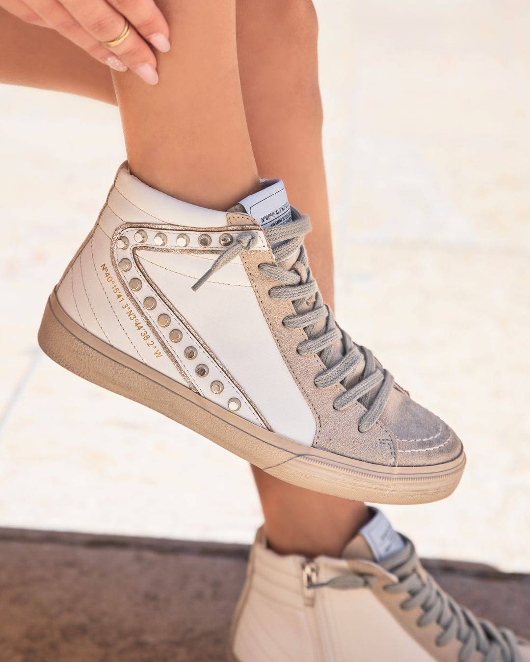 Basket femme blanche montante - Eurydice - Casualmode.fr