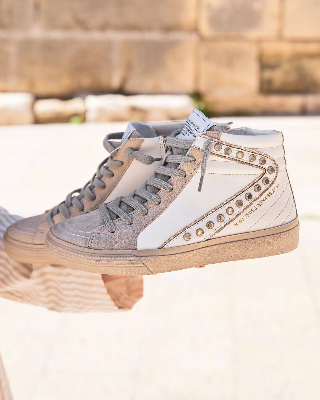 Basket femme blanche montante - Eurydice - Casualmode.fr