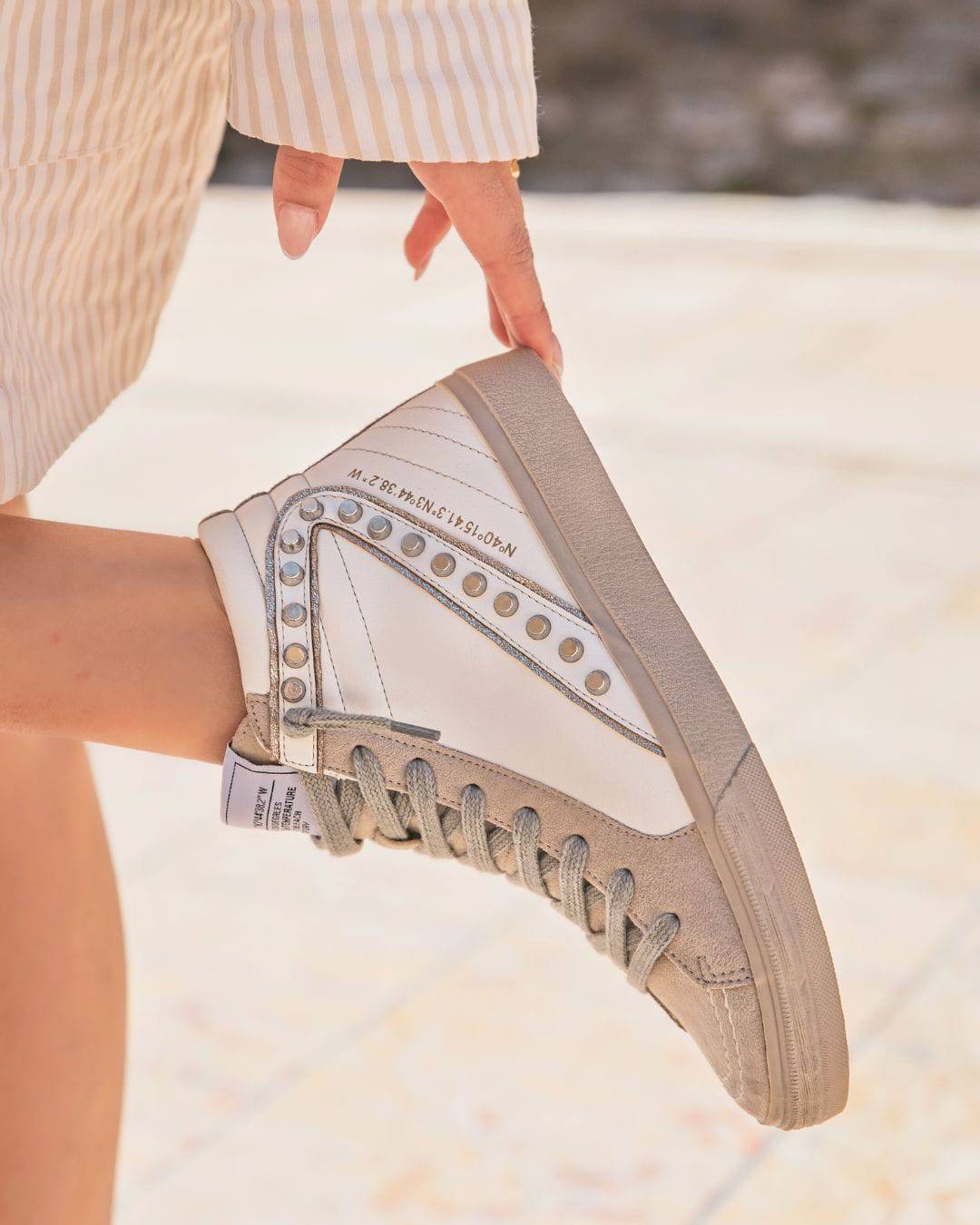 Basket femme blanche montante - Eurydice - Casualmode.fr