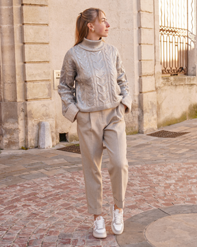 Basket femme rose à lacets - CL90 GREY - Casualmode.fr