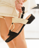 Sandale femme plate noire - Jessica - Casualmode.fr