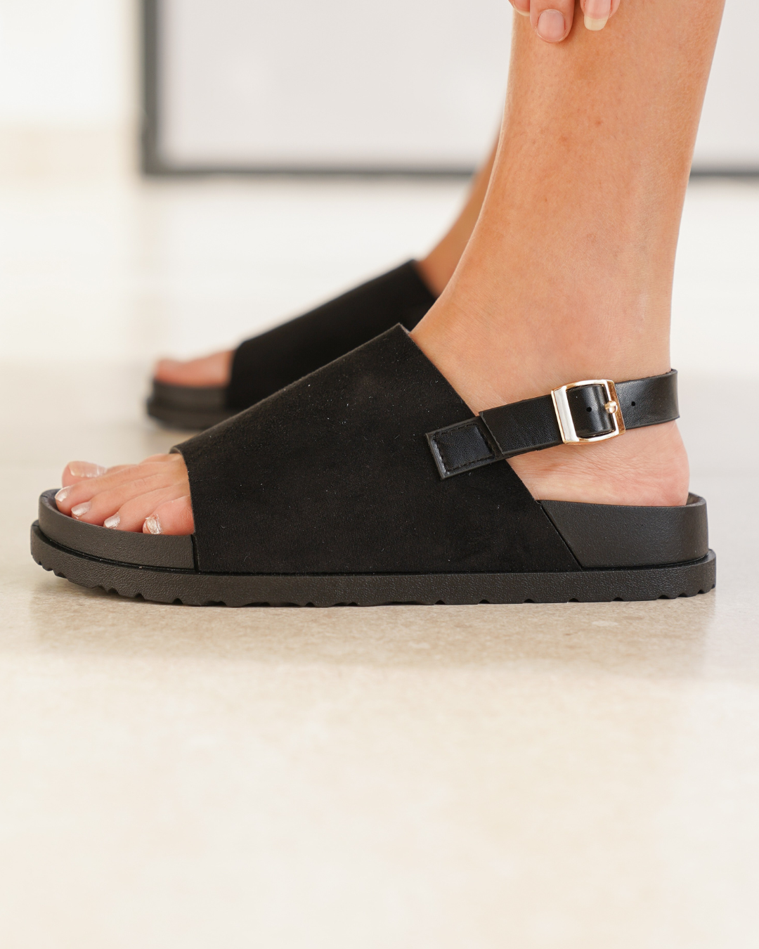 Sandale femme plateforme noire - Kenza