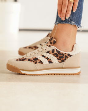 Basket femme léopard à lacets - Fabiola