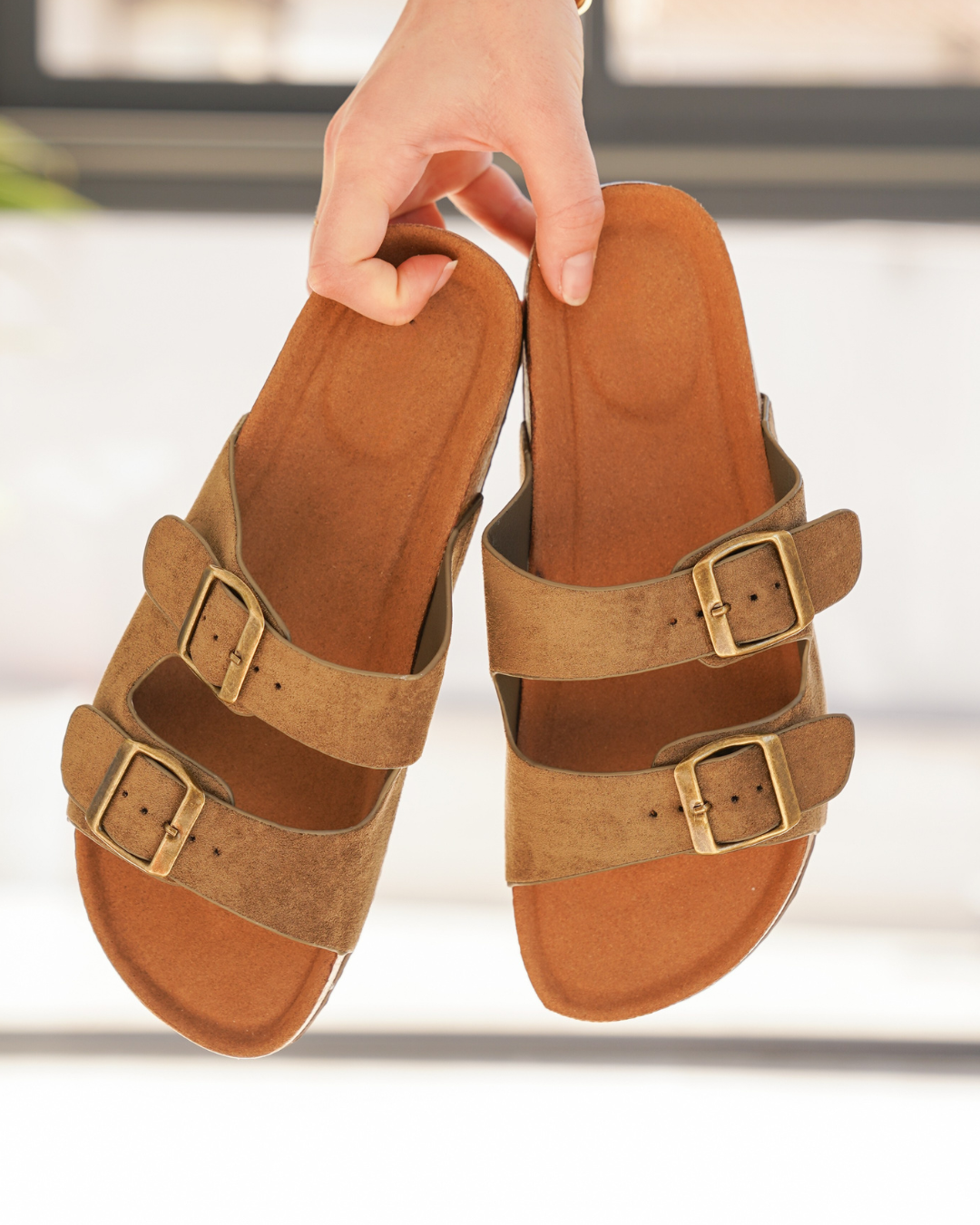 Sandale femme plateforme mule kaki - Oksana - Casualmode.fr