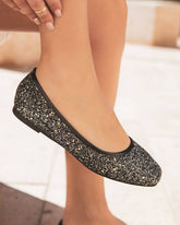 Ballerines femme pailletées noires - Divina - Casualmode.fr