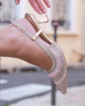 Babies femme champagne à talon - Esmee - Casualmode.fr