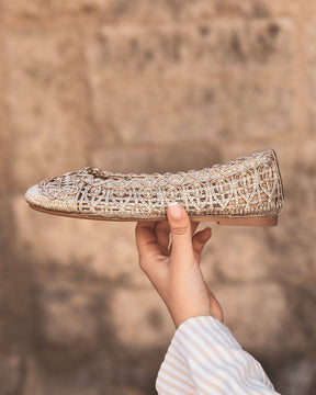 Ballerines femme plates confort dorées - Ombeline - Casualmode.fr