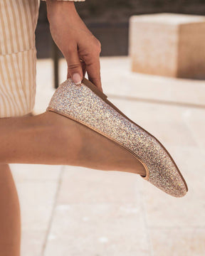 Ballerines femme pailletées rose - Divina - Casualmode.fr