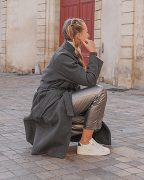 Basket femme argentée à lacets - Patricia - Casualmode.fr