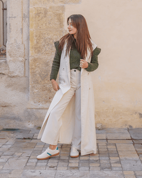 Basket femme beige à lacets - Joséphine - Casualmode.fr