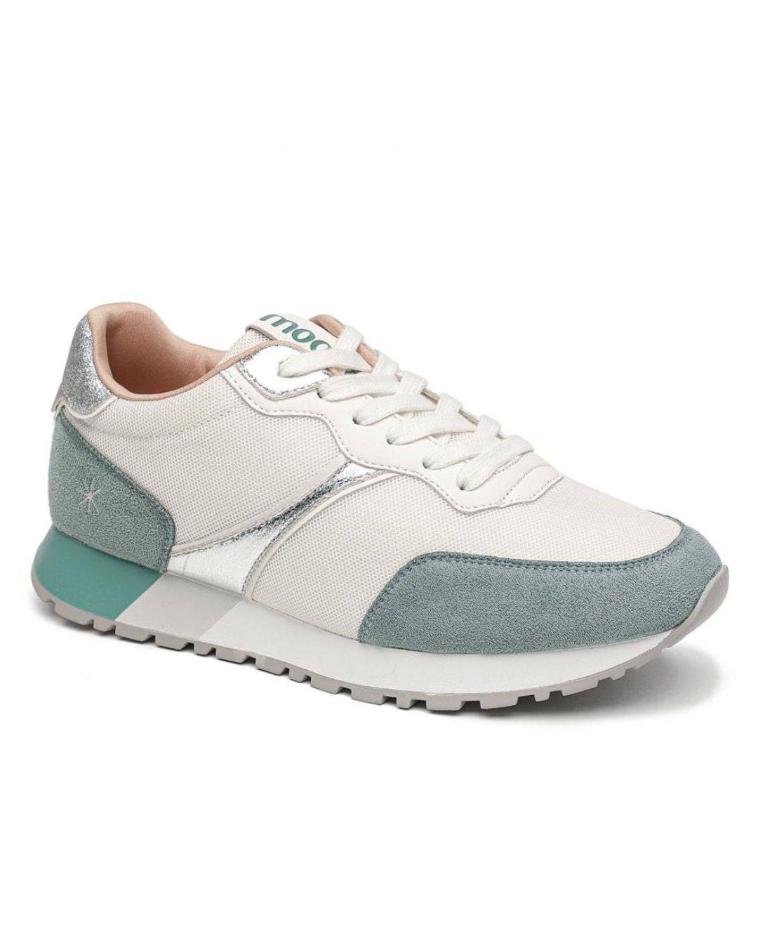 Basket femme bleue jeans à lacets - Gabriella - Casualmode.fr