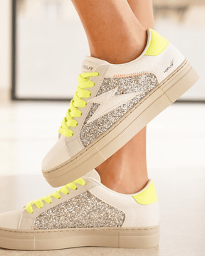 Basket femme jaune à lacets - Ursula - Casualmode.fr