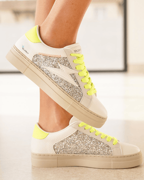 Basket femme jaune à lacets - Ursula - Casualmode.fr