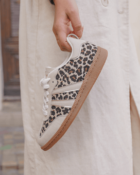 Basket femme léopard à lacets - Géraldine - Casualmode.fr