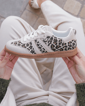 Basket femme léopard à lacets - Géraldine - Casualmode.fr