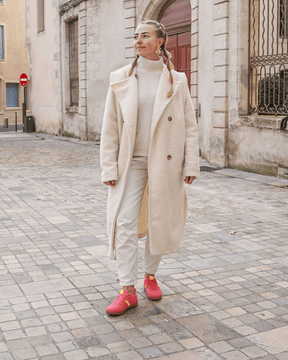 Basket femme rose à lacets - Joséphine - Casualmode.fr