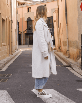 Basket femme compensée léopard à lacets - Ludivine - Casualmode.fr