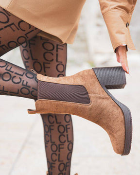 Bottines femme camel à talon - Marie - Casualmode.fr