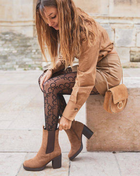 Bottines femme camel à talon - Marie - Casualmode.fr