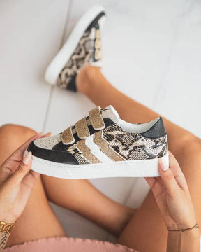 Basket femme serpent à scratch - CL13 SNAKE - Casualmode.fr