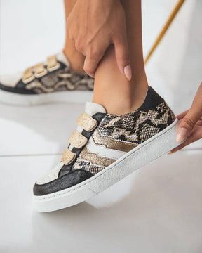 Basket femme serpent à scratch - CL13 SNAKE - Casualmode.fr