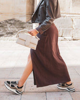 Basket femme beige et noire à lacets - CL58 TAUPE - Casualmode.fr