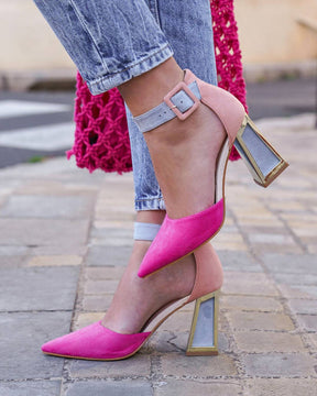 Escarpins femme fuchsia à talon - Maryam - Casualmode.fr