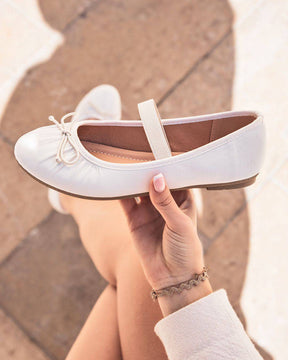 Ballerines femme plates blanches - Olympia - Casualmode.fr