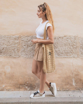 Basket femme étoile dorée à lacets - Ingrid - Casualmode.fr