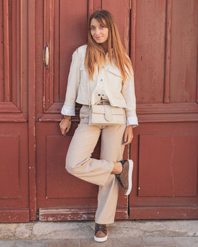 Basket femme léopard à scratch - Apolline - Casualmode.fr