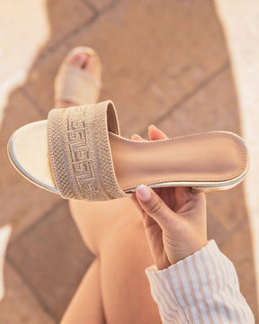 Sandale femme à talon confort dorée - Sethina - Casualmode.fr