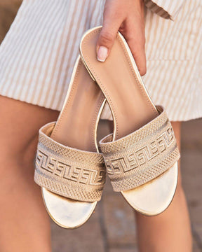 Sandale femme à talon confort dorée - Sethina - Casualmode.fr